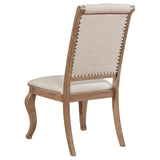 Cream and Barley Brown Tufted Back Dining Chair B062P153696