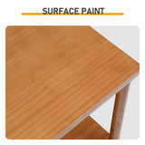 2 Tier Wood End Table, Outdoor Side Table with Storage Shelf, Small Patio Coffee Table, Weather 92772875
