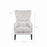 ZUN Arianna Swoop Wing Chair B03548530