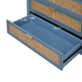 3 Drawer Cabinet,Natural rattan,American Furniture,Suitable for bedroom, living room, study W688121899