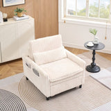 Beige comfortable chair for Small apartment Bedroom space Balcony Small sofa bed Lazy Small sofa W1658P290459