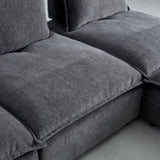 Modern Upholstered Chair Leisure Sofa Lounge Chair Removable Pillow - Armless Accent Chair for W1765P190109