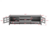 TV Stand for TVs up to 60'', Entertainment Center Multifunctional Storage Space, TV Cabinet WF309280AAK