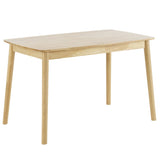 Disassembly rubber wood soft package wood color dining table and chair set 1 table 4 chair beige 26149920