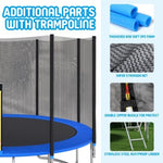 ZUN 10 FT TRAMPOLINE OUTSIDE SAFETY NET WITH BASKETBALL HOOP 06719316