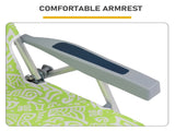 1 PCS Aluminum Beach Chair, 8.5 Inch Seat Height Yellow Tribal Pattern, Adjustable Folding Chair 24798365