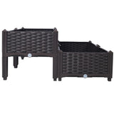 4 Piece Raised Garden Bed with Legs, Self-Watering Planter Box Raised Bed to Grow Flowers, Herbs & W465P187484