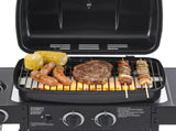 2 Burner BBQ Propane Gas Grill with Side Burner 24000 BTU Output Stainless Steel Barbecue Grill with 03887968