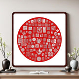 Baishou Tayin Energy Painting Traditional Chinese Art Size 22.4 X 22.4 inch 34660154