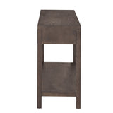 U_STYLE Ash Veneer Modern Style Console Table, Striped Design, Suitable for Entryway, Corridor, N711P230810D