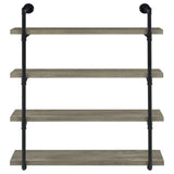 Black and Grey Driftwood 4-tier Wall Shelf B062P149095