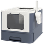 ZUN Fully Enclosed Cat Litter Box/Cat Litter Box 36599739