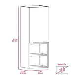 ZUN Milwaukee Medicine Cabinet, Two Shelves, Single Door Cabinet, Two Interior Shelves B128P148941