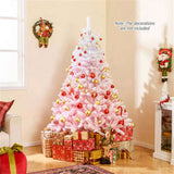 6ft Flocked Christmas Tree - 820 Branch Tips, Fireproof PVC, 3-Section Assembly, Metal 02087941