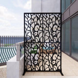 Metal Privacys W3.8Ft X H6Ft Outdoor and Indoor Divider with Free Standing Decorative Privacy W1586P282265