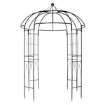 ZUN 207*207*270cm Courtyard Wrought Iron Gazebo Iron Arch Black 84837091