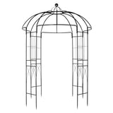 ZUN 207*207*270cm Courtyard Wrought Iron Gazebo Iron Arch Black 84837091