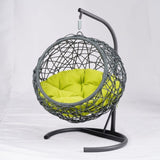 Cat Swing Bed with Stand & Cushion, Cat Egg Chair with Rattan Wicker Appearance, Indoor Hanging 66932543
