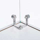 4-Tier Glass Display Cabinet, Double Door Glass Cabinet, Four Partitions, Two Locks, Floor Standing 41812185