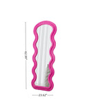 Flannel Full Length Wave rose Floor Mirror for Bedroom living room Hanging or Against The Wall W347P325001