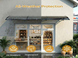 Awning for Door Entrance with Drainage Sink, 40x120 Inch Window Canopy Exterior, UV Rain Snow 30798226
