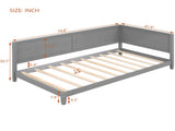 Twin Size Wood Daybed/Sofa Bed, Gray WF297689AAE