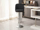 Counter Height Swivel Bar Stools Set of 2, 360&deg Swivel Upholstered Barstools with Back and Metal W2200P243709
