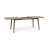 ZUN Outdoor Acacia Wood Expandable Dining Table, Gray 65428.00GRY