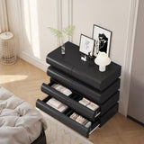 8 Drawer Dresser for Bedroom, Black Dresser No Handle, Modern 8 Chest of Drawers with Wide Storage W757P235733
