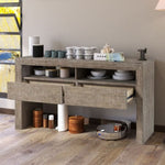 ZUN Buffet Storage Cabinet, Sideboard Farmhouse Server Cabinet with 2 Drawers and 2 W876131310