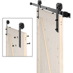 ZUN 30 in. x 84 in. Unfinished Sliding Barn Door with 5.5FT Barn Door Hardware Kit & Handle ,K 00932362