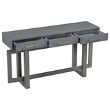 U_STYLE Elegant Console Table with Three Drawers, Extra Long Entryway Table for Entryway, Hallway, N711P175776E