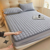 (Cream white 180cm*200cm) Cotton-Padded Waterproof Mattress Protector, Dust-Proof Bed Cover (Without 60767957