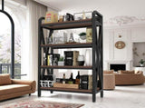 55'' Bakers Rack 4-Level Storage Shelves Metal and Wooden Kitchen Shelves, Kitchen Organizers and 42276934