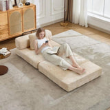 Compression Sofa,Convertible Floor Sofa Bed with Fixed-Shape Frame,Single Seater Boneless Modular 41681310