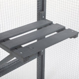 Spacious wooden cat cage with waterproof roof with adjustable pedals suitable - gray black W2181P151919
