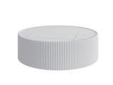 Light Sintered stone Top Cylinder Shape Leather Coffee modern Sofa Table for Living Room furniture W3081P367602