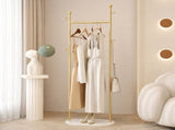 Clothing Rack, Golden Metal Freestanding Heavy Duty Clothes Rack with Marble Pattern Sintered Stone 04321713