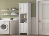 Bathroom Floor Storage Cabinet with 2 Doors Living Room Wooden Cabinet with 6 Shelves 15.75 11.81 W40935721