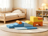 9-Piece Soft Play Set, Foam Blocks with Detachable Covers, for Climbing & Crawling, Multicolored 71938462