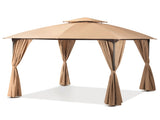 Patio Gazebo 10'x10', Outdoor Duty Party Tent Shelter With Double Roofs, Oxford Fabric Mosquito 17004464