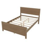 ZUN Wood Platform Bed Frame with Headboard, Mattress Foundation with Wood Slat Support, No Box Spring 71677590