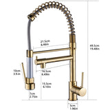 ZUN Commercial Kitchen Faucet with Pull Down Sprayer, Single Handle Single Lever Kitchen Sink Faucet W1932P172311