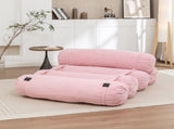 Adjustable Floor Sofa, Corduroy Lazy Sofa with Adjustable Straps for Versatile Configurations, W1170P365606