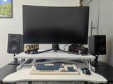 32 Inch Desk Converter, Height Adjustable Sit to Stand Riser, Dual Monitor and Laptop Workstation 64781257