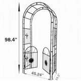 Metal Garden with doors Garden Arbor Trellis Climbing Plants Support Outdoor Wedding W656127047