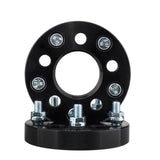 4pcs 1" Thick 5x100 to 5x114.3 Wheel Adapters 12x1.5 5x4.5 Black Spacers 15429016