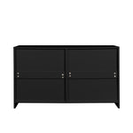 ZUN 6 Drawer Double Dresser for Bedroom, Wide Storage Cabinet for Living Room Home Entryway, Black 37321559