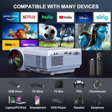 Projector with WiFi and Bluetooth, FUDONI 5G WiFi Native 1080P Projector 14000L 4K Supported, 19685960