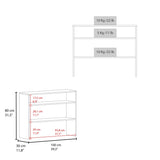 White Console Table with Open Storage B062P252154